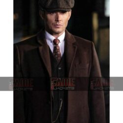 Dean Winchester Supernatural Brown Suede Leather Overcoat For Men