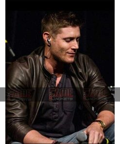 Alternative view of Dean Winchester Supernatural Men Winter Leather Jacket
