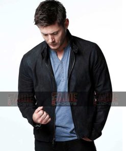 Alternative view of Supernatural Dean Winchester Mens Black Biker Cafe Racer Jacket