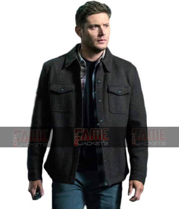 Dean Supernatural Men's Grey Wool Jacket