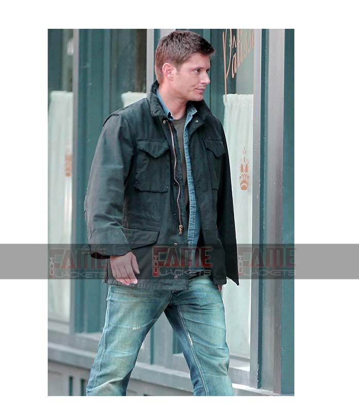 Dean Winchester Men M65 Field Jacket in Green Cotton