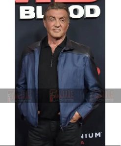 Sylvester Stallone Rambo Last Blood Blue Leather Jacket