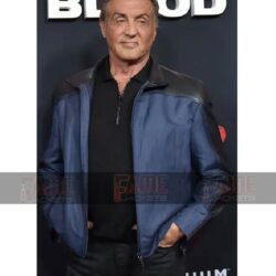 Sylvester Stallone Rambo Last Blood Blue Leather Jacket