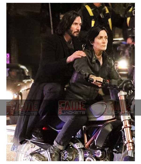 The Matrix 4 Neo Keanu Reeves Black Coat