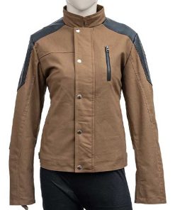 Alternative view of Charlize Theron The Old Guard Brown Cotton Jacket