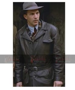 The Untouchables Ness Brown Leather Vintage Coat