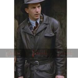 The Untouchables Ness Brown Leather Vintage Coat