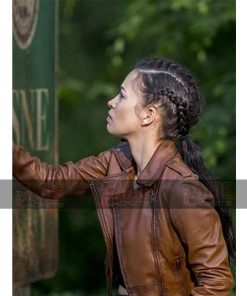 Alternative view of The Walking Dead Christian Serratos Leather Jacket