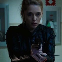 Tree Gelbman Happy Death Day Jessica Rothe Black Leather Jacket