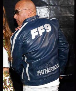 Alternative view of Vin Diesel The Road to F9 Concert Blue Leather Jacket