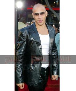 Vin Diesel Men's Leather Blazer In Vintage Style