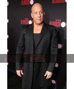 Alternative view of Vin Diesel Men's Black Double Breasted Car Coat