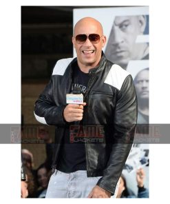 Alternative view of Vin Diesel In Real Leather Retro Moto Jacket