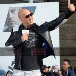 Vin Diesel In Real Leather Retro Moto Jacket