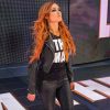 Becky Lynch WWE Black Women Biker Leather Distressed Jacket
