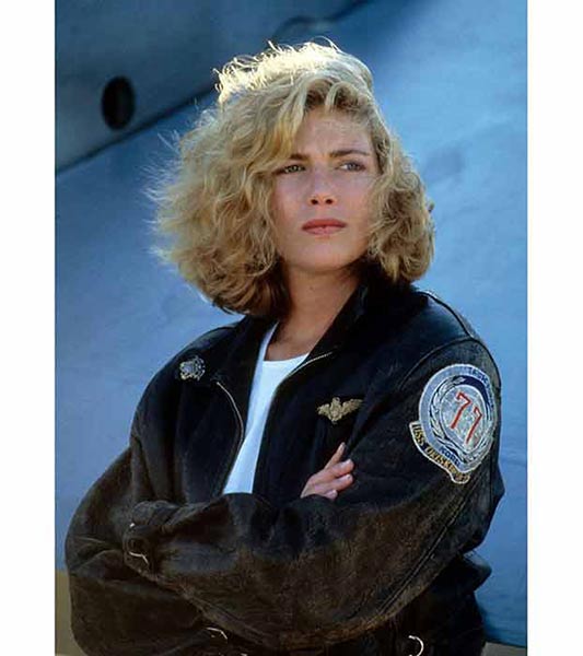 Top Gun Kelly Mc Gillis Bomber Black Leather Jacket