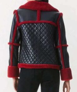 Alternative view of Aviator Pilot Style B3 Shearling Leather Jacket for Women