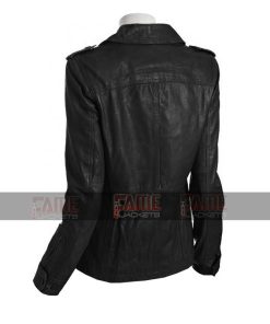 Alternative view of New Style 4 Pockets Real Leather Slim Fit Jacket For Women