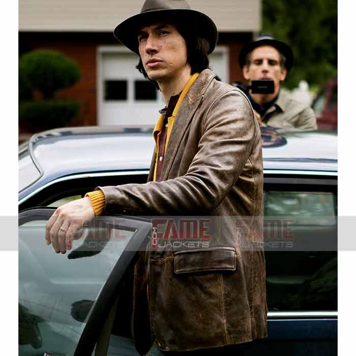 Adam Driver Distressed Brown Vintage Blazer