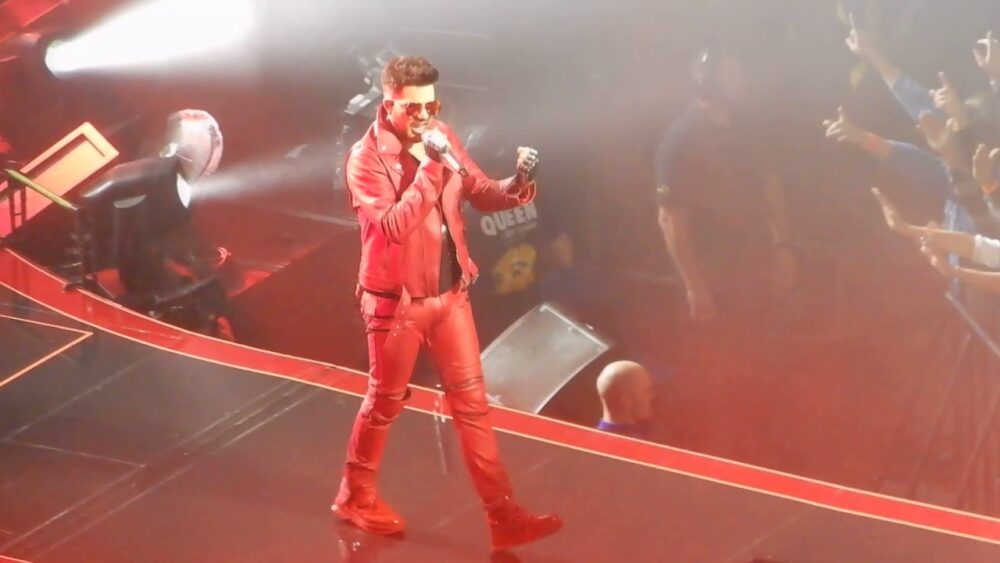 Adam Lambert Concert 2020 Red Leather Jacket - Image 3