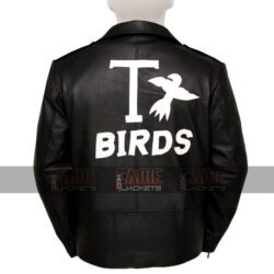 T Birds Jacket of Grease in Real Black Leather
