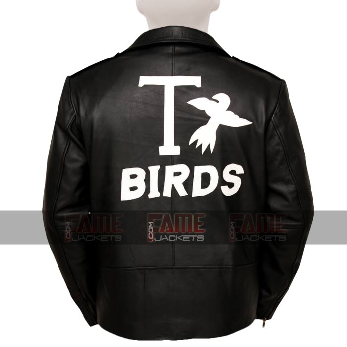 T Birds Jacket of Grease in Real Black Leather