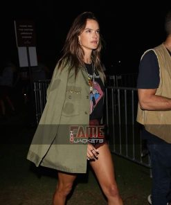 Alessandra Ambrosio Ladies Casual Mini Cotton Coat