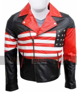 Leather American Flag Jacket for Men & Women
