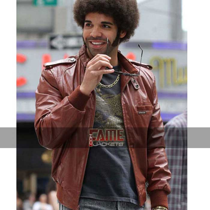 Anchorman 2 The Legend Continues Aubrey Graham Drake Leather Jacket