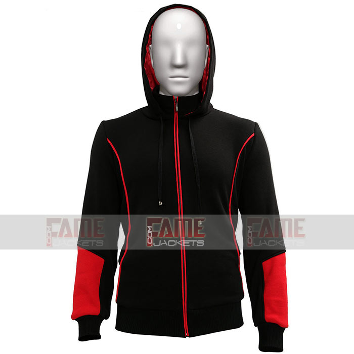 Assassin's Creed Style Hoodie in Black Unisex Costume