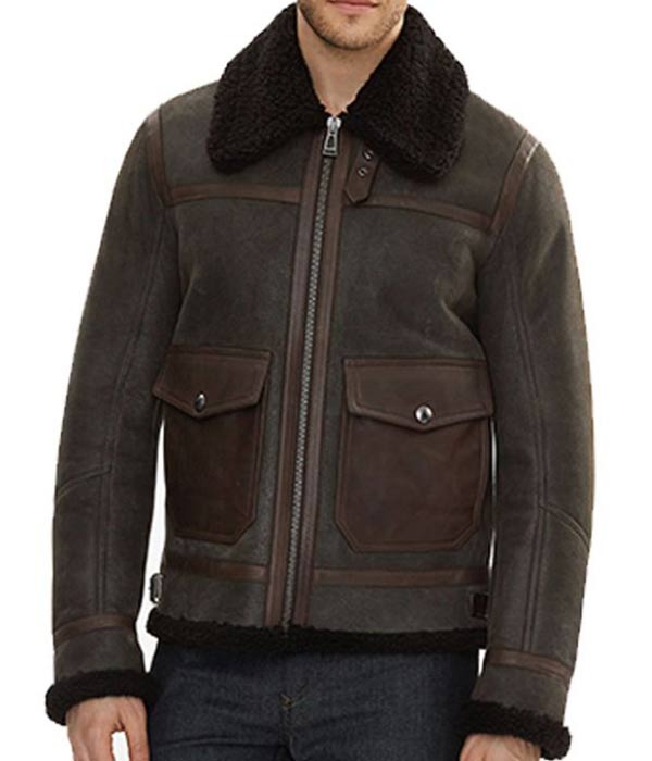 Mens B3 Bomber Jacket With Real Fur In Real leather