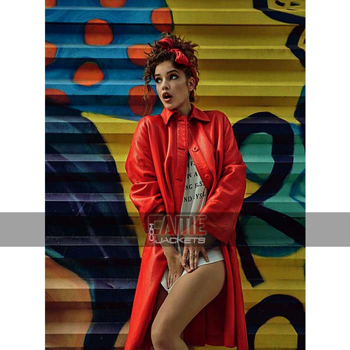 Red Leather Coat Women cheap