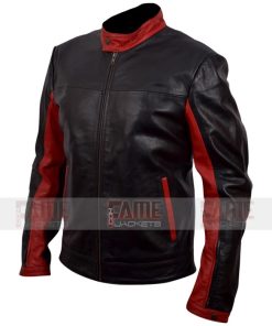 Alternative view of Batman Dark Knight Black Leather Men's Jacket