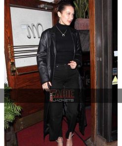 Women's Tall Winter Coat of Bella Hadid in Black Sheepskin