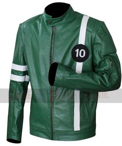 Ben 10 Genuine Green Leather Jacket For Men