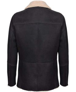 Alternative view of Mid Length Coat for Mens in Brown Sheepskin Fur For Winter