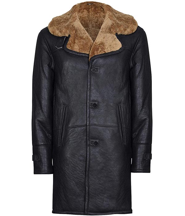 Men's Long Winter Coat in Genuine Sheepskin on Sale