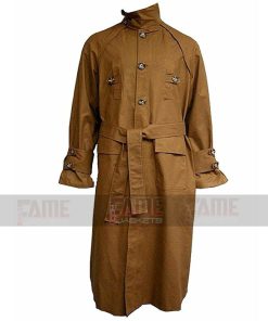 Blade Runner Vintage Brown Trench Long Cotton Coat