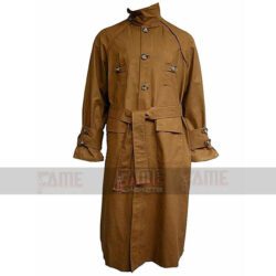 Blade Runner Vintage Brown Trench Long Cotton Coat
