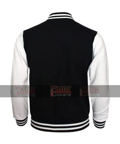 Alternative view of Men Varsity Jacket Custom Made in Black