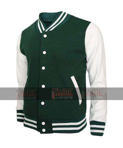 Green And White High School Letterman Varsity Jacket Online