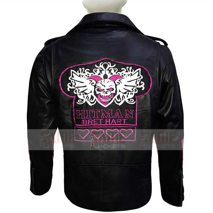 Bret Hart Motorcycle Leather Jacket