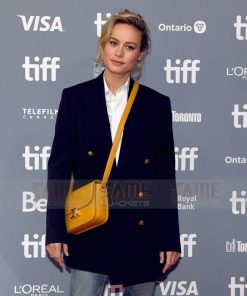Brie Larson Captain Marvel Wool Coat