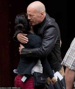 Alternative view of Bruce Willis A Good Day To Die Hard 5 Mens Leather Cafe Racer