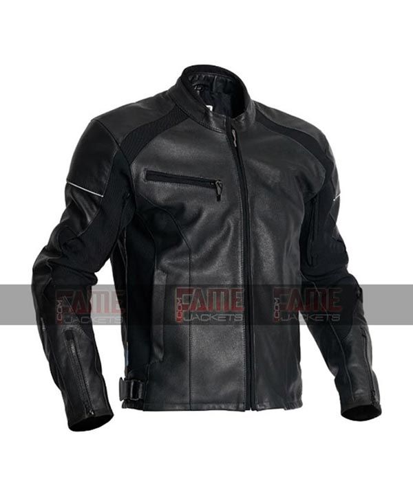 Cafe Racer Of Men In Black Real Sheep Leather