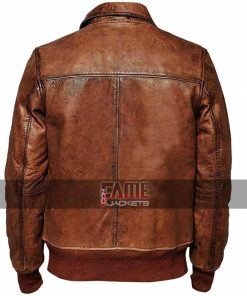 Alternative view of Cafe Racer Men Vintage Biker Distressed Brown Leather Jacket