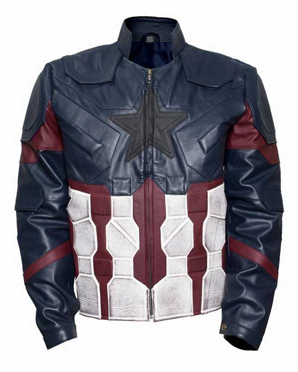 Chris Evans Captain America Avengers Infinity War Leather Jacket