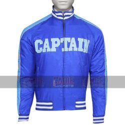 Captain Boomerang Suicide Squad Jai Courtney Blue Satin Bomber Jacket