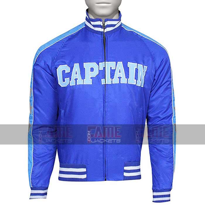 Captain Boomerang Suicide Squad Jai Courtney Blue Satin Bomber Jacket