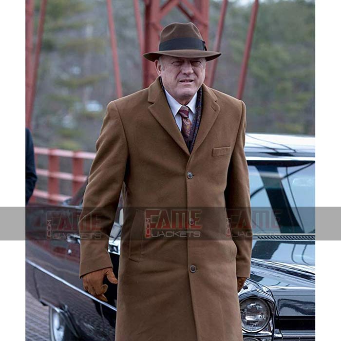Carmine Falcone Gotham Mens Brown Wool Winter Coat